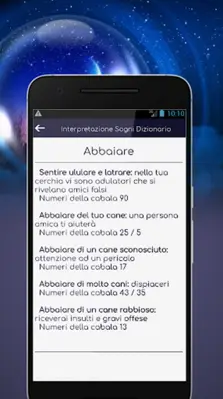 Dizionario dei sogni android App screenshot 1